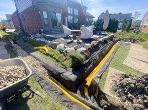 French Drain Installation services & yard drainage near me in Clawson MI 53